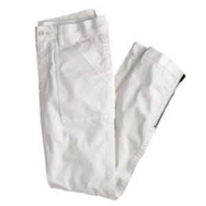 J.CREW Skinny Zipper Pant in White