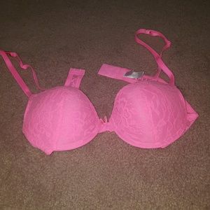 Pink Padded Push Up Bra