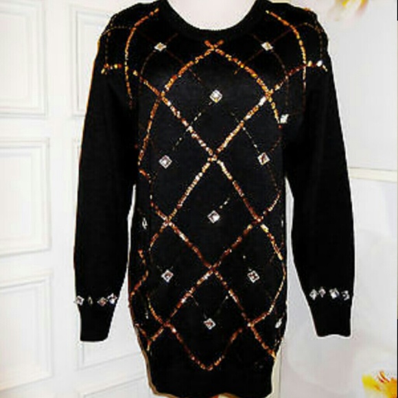 VINTAGE Beautiful Sequins Dressy Sweater