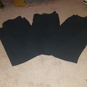 3 pairs of black business pants