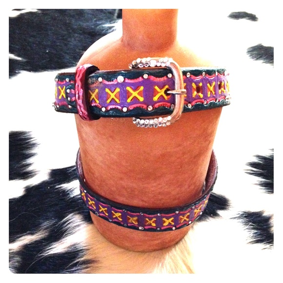 Hand painted belt size 36 - Picture 1 of 1