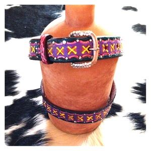 Hand painted belt size 36