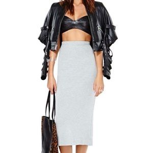 Nastygal hold your own gray skirt