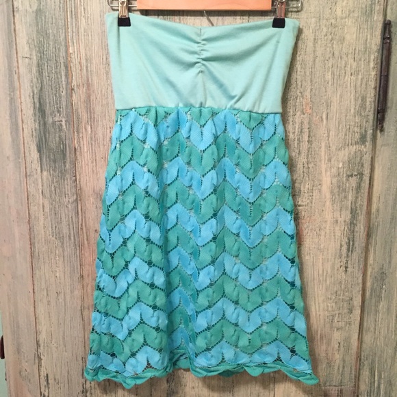 Judith March strapless crochet dress