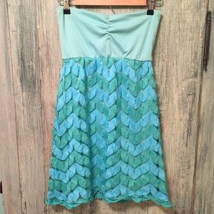 Judith March strapless crochet dress