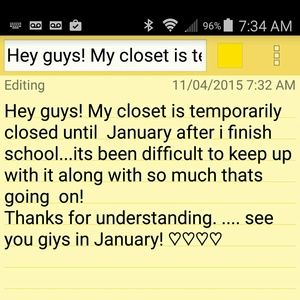 Closed  until January! !!