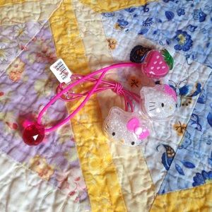 NWT! Lot of hello kitty and strawberry hair bands