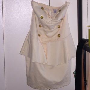 NWT! Cream & Gold Holiday Dress!