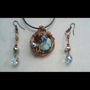 One of a kind Pendant/Earring Set