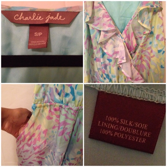 Nordstrom NWOT Silk Ruffle Floral Dress w/ Pockets - Picture 2 of 4