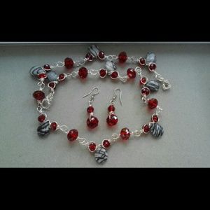 One-of-a-kind Handmade Necklace / Earring Set
