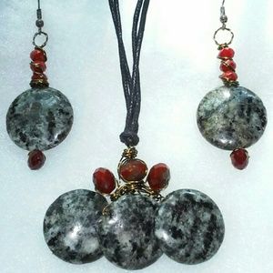 One-of-a-kind Handmade Pendant/Earring Set