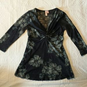 Sweet Pea faux wrap stretch top