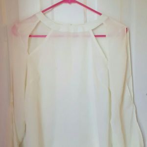 Sheer white top