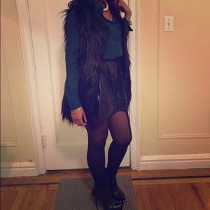 Chic faux fur vest