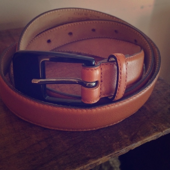 Faconnable camel leather belt