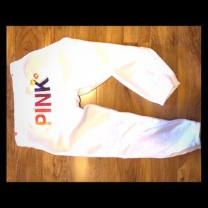 PINK sweat pants; size small