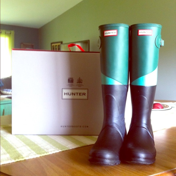 hunter boots color block
