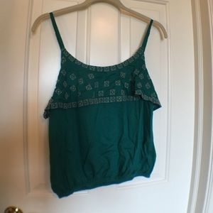 Earthbound real embroidered crop top