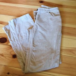Cream colored corduroy pants