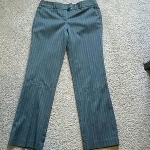 Grey pin striped wide leg slacks