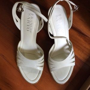 FRANCO SARTO White strapped sandals.