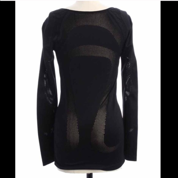 Lulu lemon black mesh shirt