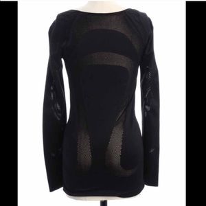 Lulu lemon black mesh shirt