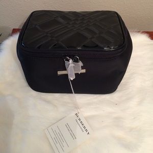 Burberry black make up cosmetic bag New!