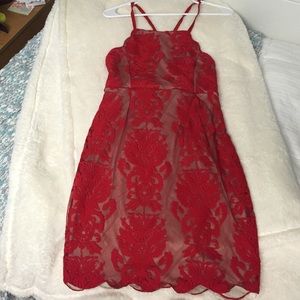 Tight red Lacey dress