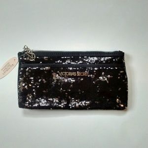 Black & silver sequin Victoria's Secret clutch