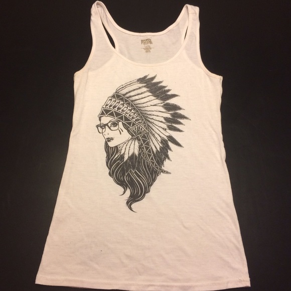 Fatal Native American Female & Headdress Tank Top