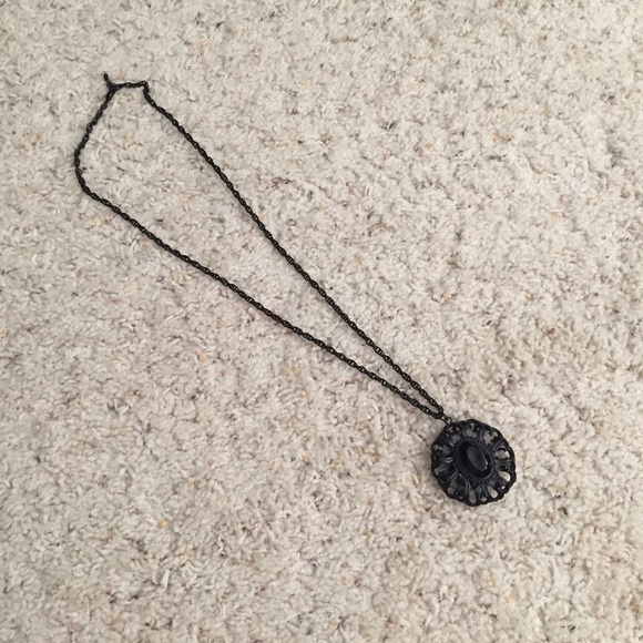 Black Victorian inspired Statement necklace