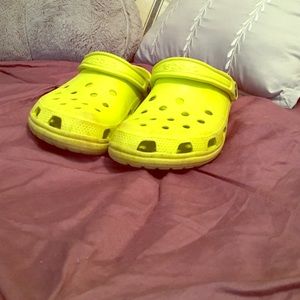 Lime green Crocs