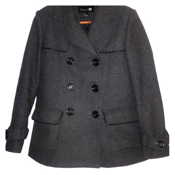 Warm Double Breasted Peacoat - Picture 1 of 2