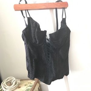 Christian Dior corset lingerie black top