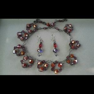 One-of-a-kind Handmade Necklace Earring Set