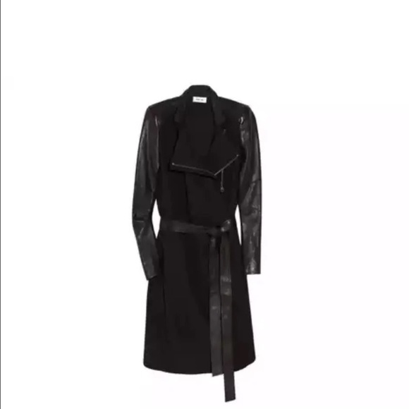 Helmut Lang leather wool jacket coat