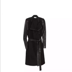 Helmut Lang leather wool jacket coat