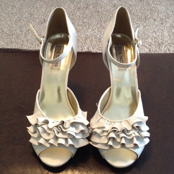 Ivory leather heels