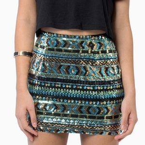 NWOT Tobi Glitz Bodycon Skirt