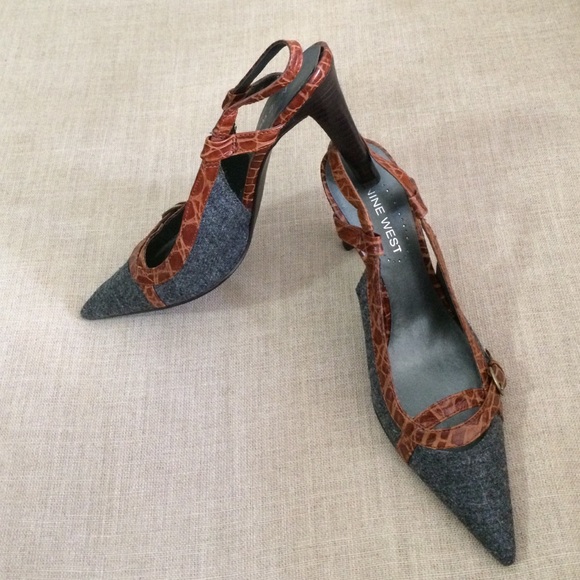 NINE WEST Mid heel sling back shoes - Picture 2 of 3