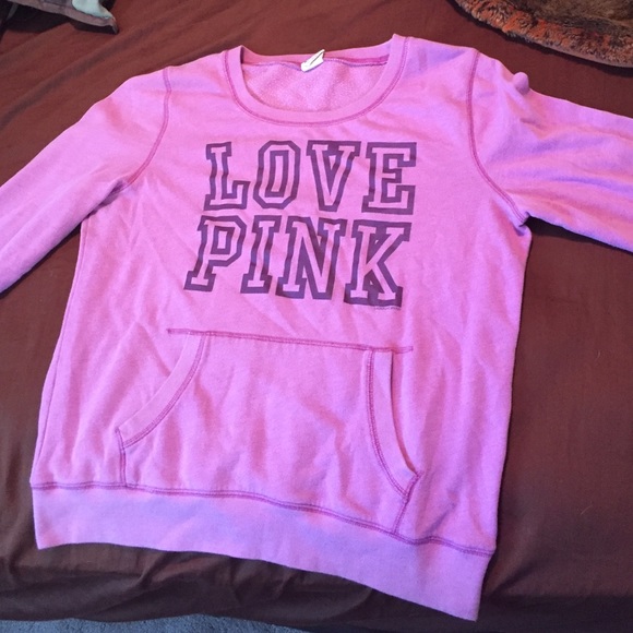 Light purple Victoria's Secret sweatshirt.
