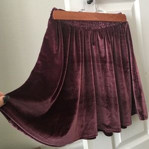 Urban outfitters purple velvet skirt