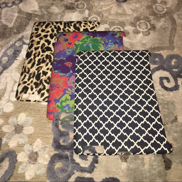 Jcrew IPad Cover, Navy Blue Modern Print