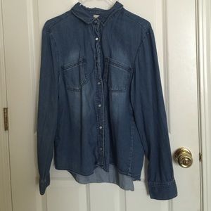 Denim button down
