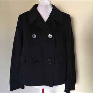 ZARA Black Double Breasted Pea Coat