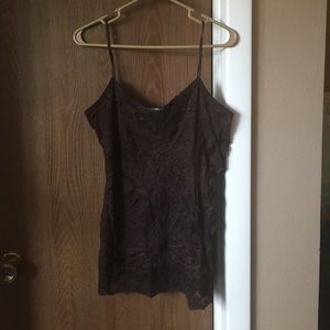 Dark brown Maurices large crinkle tank top