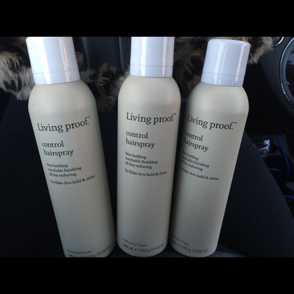 3 cans of living proof control hairspray