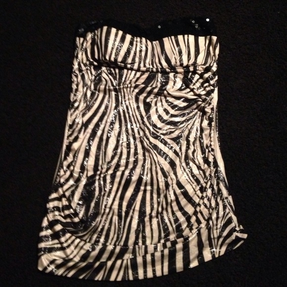 Zebra bling tube top by Body Central!